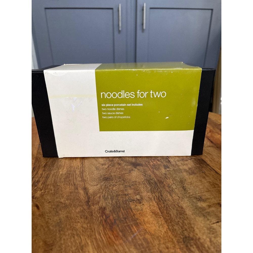 Crate & Barrel Noodles for Two 6 Piece Porcelain Ramen Sushi Set BIA Cordon Bleu